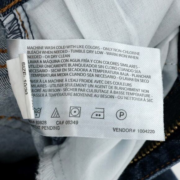 Chaps Jeans Womens 10 Blue Cotton Stretch Denim Mid Rise Crop Kick Flare 30W New - Picture 13 of 14